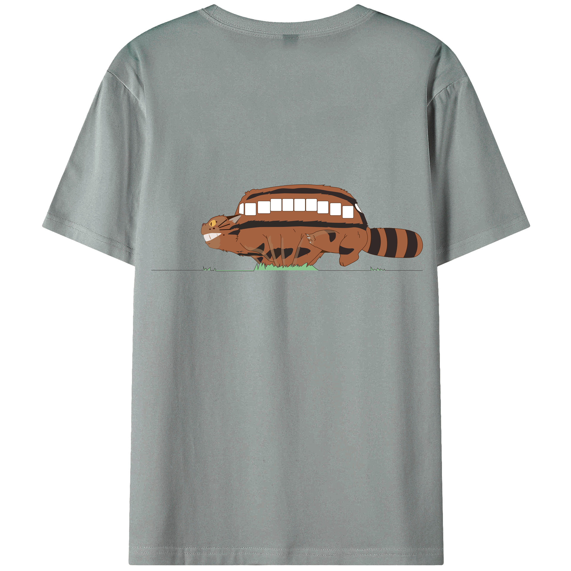 （画像用） となりのトトロ 草壁メイ 草壁サツキ My Neighbor Totoro Satsuki Kusakabe Mei Kusakabe 綿100％ メンズ半袖Tシャツ（バックプリント） 通気性